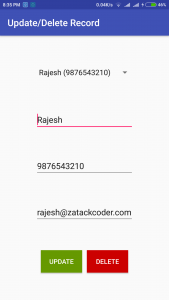 Update/Delete Activity