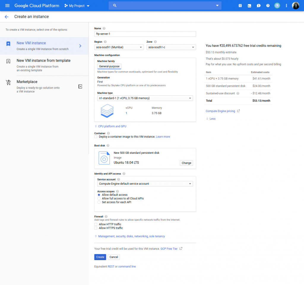 gcp-ftp-server-create-instance