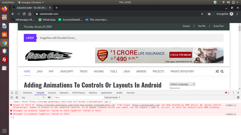 gcp-storage-fileupload-before-cors-configuration