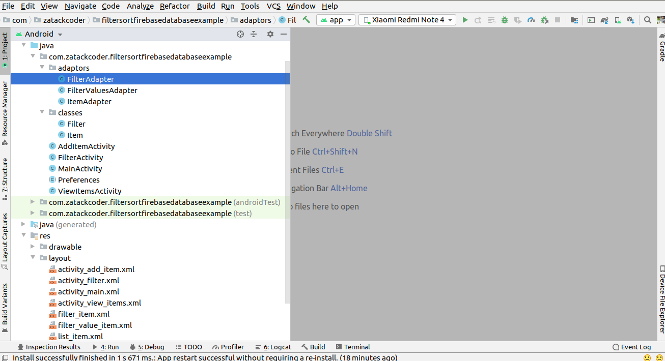 FilterSortFirebaseDatabaseExample